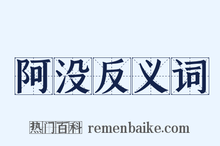 阿没反义词是什么意思的图片